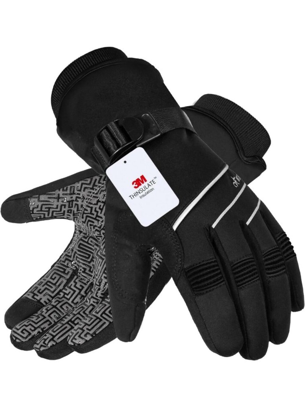 Warm Waterproof Winter Gloves -30°F, Touchscreen, 3M Thinsulate for Skiing